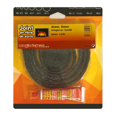 Joint rond Ø8mm pour cheminées, poêles et inserts