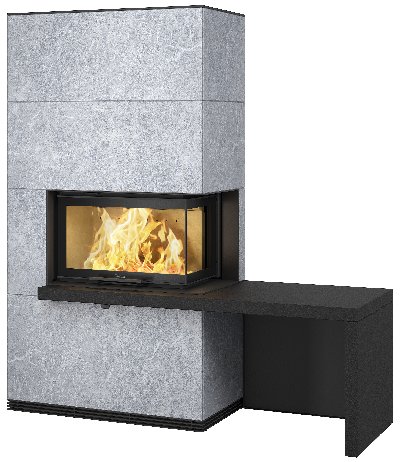 Contura i41T con ripiano e panca in nero