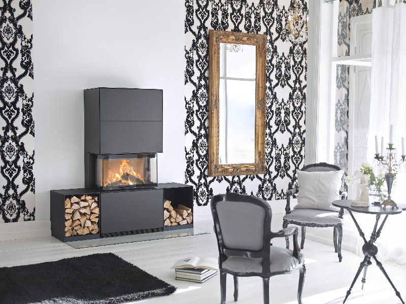 Contura i51 version noir avec casier stockage de bois
