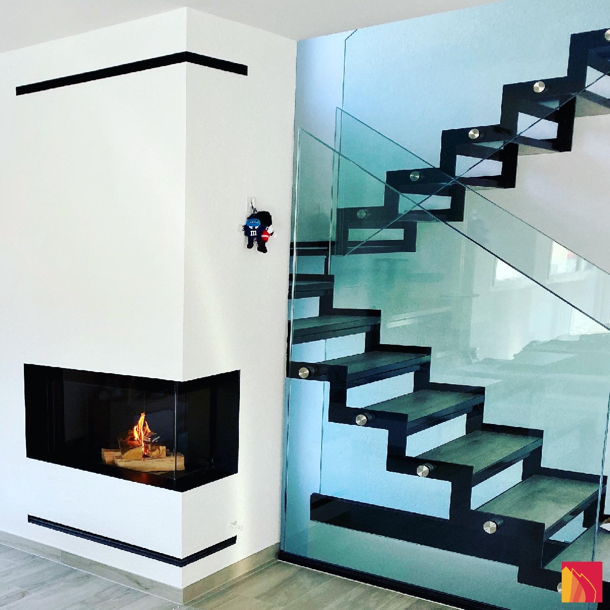 Cheminée d'angle Luna Diamond 1100CR - Carron-Lugon