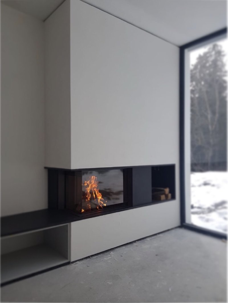 Cheminée d'angle Luna Diamond 900CL - Carron-Lugon