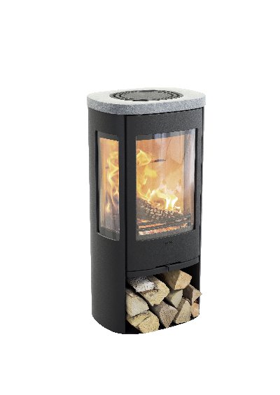 Contura 856 Black - Cast-iron door, soapstone top