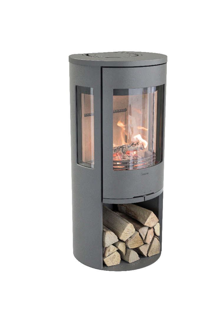 Contura 556 gris - Porte en fonte, plateau en fonte