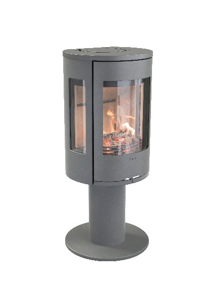 Contura 586 gris - Porte en fonte, plateau en fonte