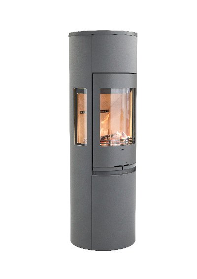 Contura 596 gris - Porte en fonte, plateau en fonte