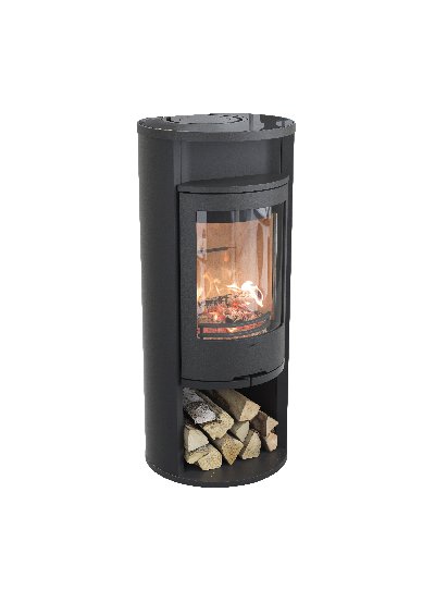Contura 610 noir - Porte en fonte, plaque supérieure en verre