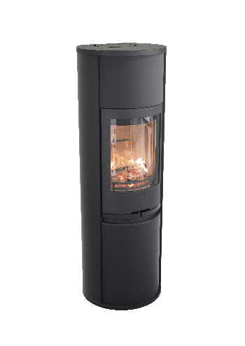 Contura 690 noir - Porte en fonte, plateau supérieur en aluminium laqué