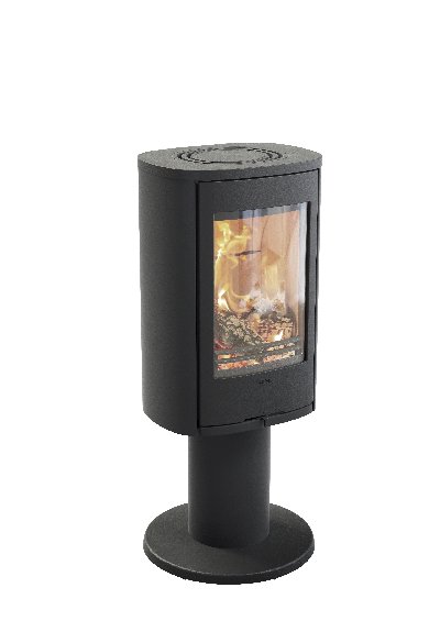 Contura 870 noir - Porte en fonte, plateau supérieur en aluminium laqué