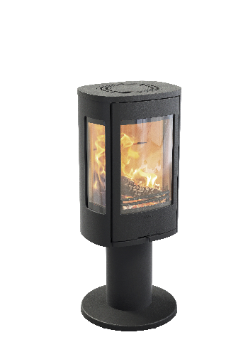 Contura 886 noir - Porte en fonte, plateau supérieur en aluminium laqué