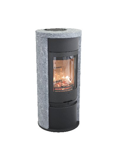 Contura 620T preto - Porta de ferro fundido com porta de aço