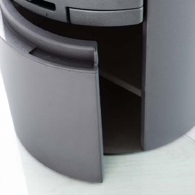 Porte cache réserve à fermeture automatique acier noir