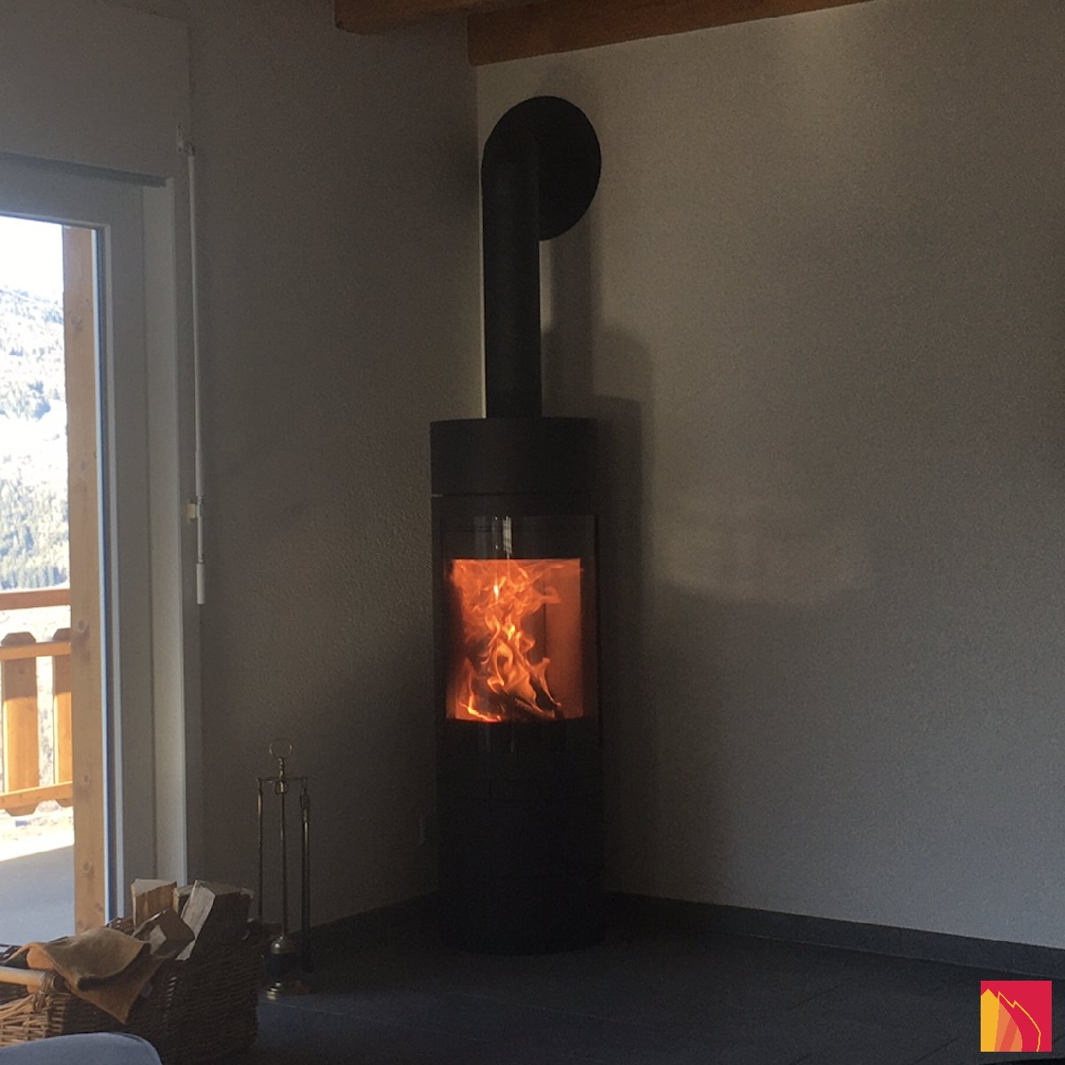 Poêle à bois Skantherm Elements rond - Carron-Lugon
