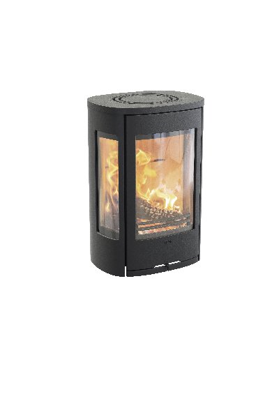 Contura 856w noir - Porte en fonte, plateau en alu laqué