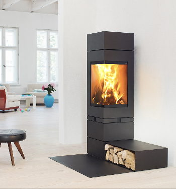 Wood-burning stove Skantherm Elements 400 angle